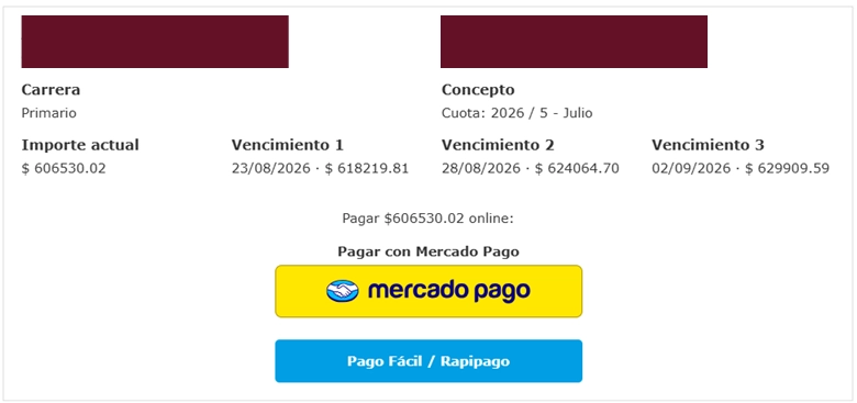 Captura del talón de pago